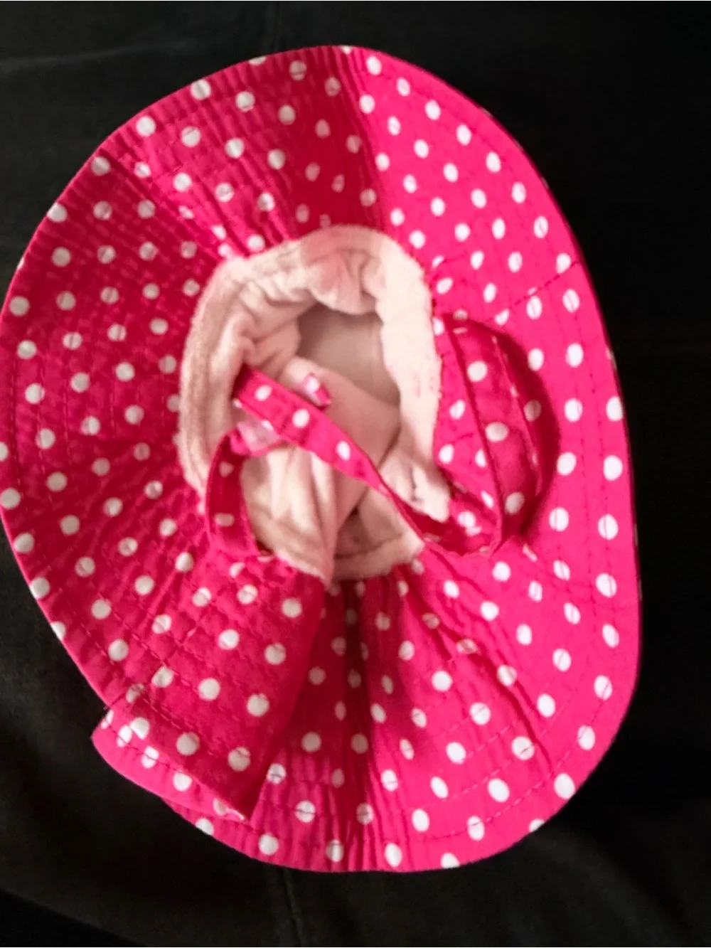 Wallaroo Kids Sun Hat in Hot Pink Polka Dot